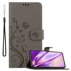 Coque pour Xiaomi Mi 11 LITE (4G / 5G) / 11 LITE NE Housse en GRIS FLORAL Etui Case Cover Protection Floral Portefeuille Wallet