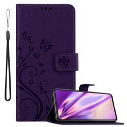 Coque pour Xiaomi Mi 11 LITE (4G / 5G) / 11 LITE NE Housse en LILAS FONCÉ FLORAL Etui Case Cover Protection Floral Portefeuille