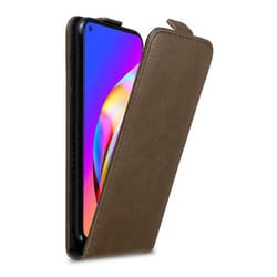 Coque pour Oppo A94 5G - CADORABO - Marron Café - Housse Flip Magnétique - Protection Durable - Similicuir