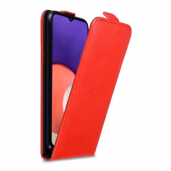 Coque - CADORABO - Samsung Galaxy A22 5G - Etui Flip Magnétique - Protection Complète - Similicuir Rouge