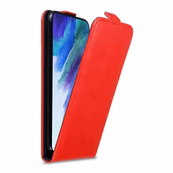 Coque pour Samsung Galaxy S22 PLUS Etui en ROUGE DE POMME Housse Case Cover Protection Flip magnétique Portefeuille