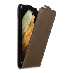 Coque pour Samsung Galaxy S22 ULTRA Etui en MARRON CAFÉ Housse Case Cover Protection Flip magnétique Portefeuille
