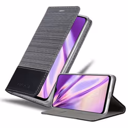 Coque pour Xiaomi RedMi 9T / POCO M3 Housse en GRIS NOIR Etui Case Cover Protection fermeture magnétique