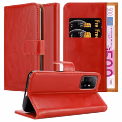 Coque pour Oppo A94 5G en ROUGE CERISE Cover Protection fonction de support