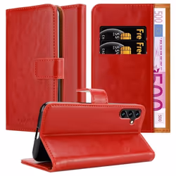 Coque pour Samsung Galaxy A13 5G en ROUGE CERISE Cover Protection fonction de support