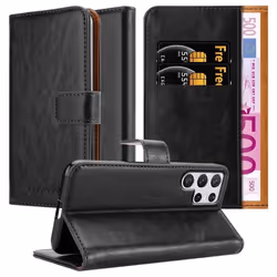 Coque pour Samsung Galaxy S22 ULTRA en NOIR DE JAIS Cover Protection fonction de support