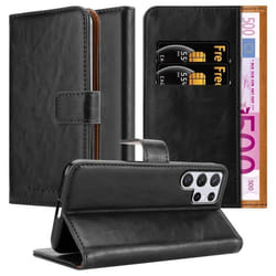 Coque pour Samsung Galaxy S22 ULTRA en NOIR DE JAIS Cover Protection fonction de support