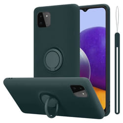 Coque pour Samsung Galaxy A22 5G Housse en LIQUID GREEN Etui Case Cover Protection en Silicone TPU telephone portable