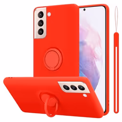 Coque pour Samsung Galaxy S22 PLUS Housse en LIQUID RED Etui Case Cover Protection en Silicone TPU telephone portable