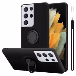 Coque pour Samsung Galaxy S22 ULTRA Housse en LIQUID BLACK Etui Case Cover Protection en Silicone TPU telephone portable