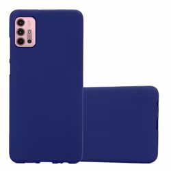 Housse pour Motorola MOTO G10 / G30 Coque en FROST BLEU FONCÉ Case Cover Protection Silicone TPU Etui