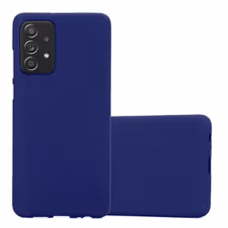 Housse pour Samsung Galaxy A52 (4G / 5G) / A52s Coque en FROST BLEU FONCÉ Case Cover Protection Silicone TPU Etui