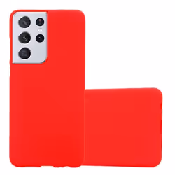 Housse pour téléphone - CADORABO - Samsung Galaxy S22 ULTRA - Silicone TPU - Rouge - Souple