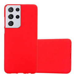 Housse pour téléphone - CADORABO - Samsung Galaxy S22 ULTRA - Silicone TPU - Rouge - Souple