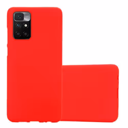 Housse pour Xiaomi RedMi 10 Coque en FROST ROUGE Case Cover Protection Silicone TPU Etui