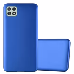 Coque - CADORABO - Samsung Galaxy A22 5G - Protection Silicone TPU - Design Fin - Couleur Bleu Mat