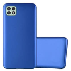 Coque - CADORABO - Samsung Galaxy A22 5G - Protection Silicone TPU - Design Fin - Couleur Bleu Mat
