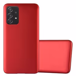 Coque pour Samsung Galaxy A52 (4G / 5G) / A52s Housse en METALLIC ROUGE Etui Case Cover Protection Silicone TPU Cover matte