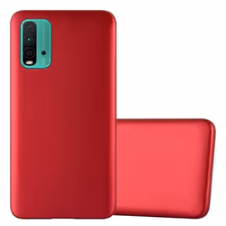 Coque - CADORABO - Xiaomi RedMi 9T / POCO M3 - Protection Silicone TPU - Design Mat - Couleur Rouge