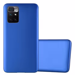 Etui pour téléphone - CADORABO - RedMi 10 / RedMi NOTE 11 4G - Silicone TPU - Bleu Métallique - Housse souple