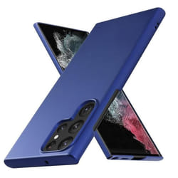 Housse pour Samsung Galaxy S22 ULTRA Coque en METALLIC BLEU Hard Case Cover EtuiProtection métallique Cover