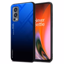 Coque - CADORABO - OnePlus Nord 2 5G - Protection supérieure - Antidérapant - Bicolore BLEU - NOIR