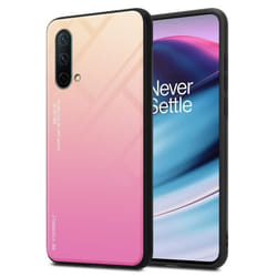 Coque - CADORABO - OnePlus Nord CE 5G - Bicolore Jaune/Rose - Silicone TPU - Verre Trempé