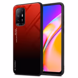 Coque - CADORABO - Oppo A94 5G - Protection TPU - Bicolore ROUGE - NOIR - Antidérapant