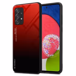 Coque pour Samsung Galaxy A52 (4G / 5G) / A52s Housse en ROUGE - NOIR Etui Case Cover Protection bicolore TPU