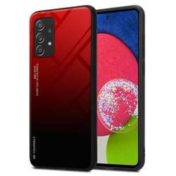 Coque pour Samsung Galaxy A52 (4G / 5G) / A52s Housse en ROUGE - NOIR Etui Case Cover Protection bicolore TPU