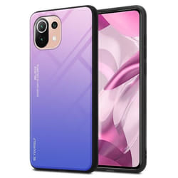 Coque pour Xiaomi Mi 11 LITE (4G / 5G) / 11 LITE NE Housse en ROSE - BLEU Etui Case Cover Protection bicolore TPU