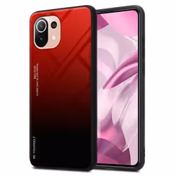 Coque pour Xiaomi Mi 11 LITE (4G / 5G) / 11 LITE NE Housse en ROUGE - NOIR Etui Case Cover Protection bicolore TPU
