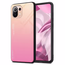 Coque pour Xiaomi Mi 11 LITE (4G / 5G) / 11 LITE NE Housse en JAUNE - ROSE Etui Case Cover Protection bicolore TPU