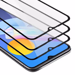 3x Plein Verre Trempé décran pour Vivo Y52 5G / Y72 5G Film protection en TRANSPARENT avec NOIR durci Tempered Glass