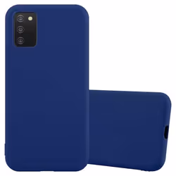 Coque - CADORABO - Samsung Galaxy A03s - Candy Bleu Foncé - Silicone TPU - Protection Chocs