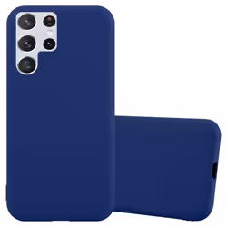 Coque pour Samsung Galaxy S22 ULTRA Etui en CANDY BLEU FONCÉ Housse Case Cover Protection Silicone TPU Case