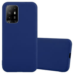 Coque pour Oppo A94 5G - CADORABO - Candy Bleu Foncé - Silicone TPU - Protection Antichoc - Ultra Fine