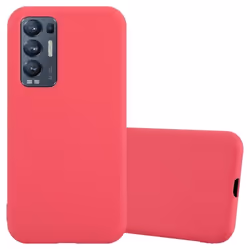 Coque pour Oppo FIND X3 NEO Etui en CANDY ROUGE Housse Case Cover Protection Silicone TPU Case