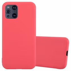 Coque pour Oppo FIND X3 PRO Etui en CANDY ROUGE Housse Case Cover Protection Silicone TPU Case