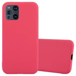 Coque pour Oppo FIND X3 PRO Etui en CANDY ROUGE Housse Case Cover Protection Silicone TPU Case