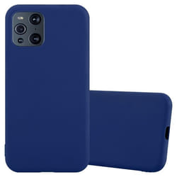 Coque pour Oppo FIND X3 PRO Etui en CANDY BLEU FONCÉ Housse Case Cover Protection Silicone TPU Case