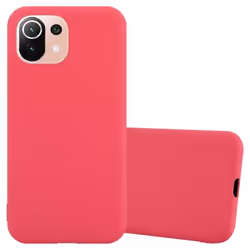 Coque pour Xiaomi Mi 11 LITE (4G / 5G) / 11 LITE NE Etui en CANDY ROUGE Housse Case Cover Protection Silicone TPU Case