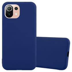Coque pour Xiaomi Mi 11 LITE (4G / 5G) / 11 LITE NE Etui en CANDY BLEU FONCÉ Housse Case Cover Protection Silicone TPU Case