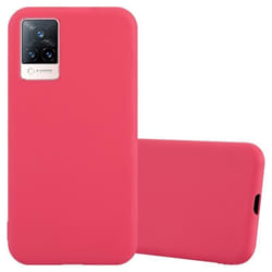 Coque pour Vivo V21 4G / 5G Etui en CANDY ROUGE Housse Case Cover Protection Silicone TPU Case
