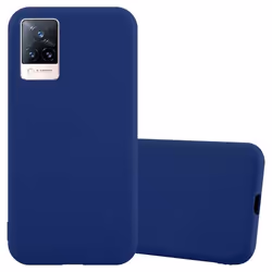 Coque - CADORABO - Vivo V21 4G/5G - Silicone TPU - Candy Bleu Foncé - Protection Chocs