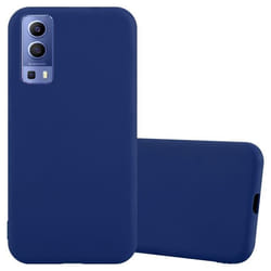 Coque pour Vivo Y52 5G / Y72 5G Etui en CANDY BLEU FONCÉ Housse Case Cover Protection Silicone TPU Case