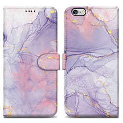 Coque pour Apple iPhone 6 PLUS / 6S PLUS Etui en Marbre Rose Lilas No. 5 Housse Case Cover Protection fermeture magnétique