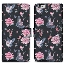 Coque pour Apple iPhone 6 PLUS / 6S PLUS Etui en Grue & Fleurs No. 9 Housse Case Cover Protection fermeture magnétique Portefeuille