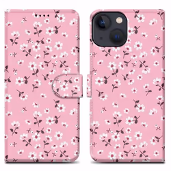 Coque pour Apple iPhone 13 MINI Etui en Pluie de Fleurs No. 6 Housse Case Cover Protection fermeture magnétique Portefeuille  ...