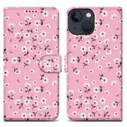 Coque pour Apple iPhone 13 MINI Etui en Pluie de Fleurs No. 6 Housse Case Cover Protection fermeture magnétique Portefeuille Wallet